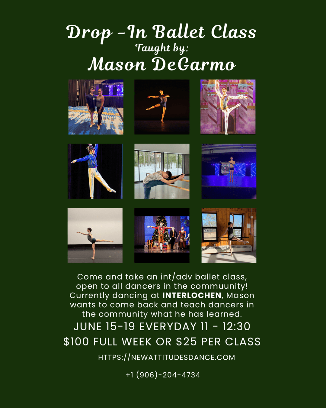 summer ballet class marquette sign-up