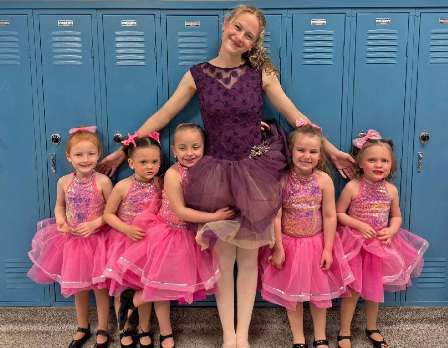 young dancers get ready to perform in a New Attitudes Dance Studio class recital